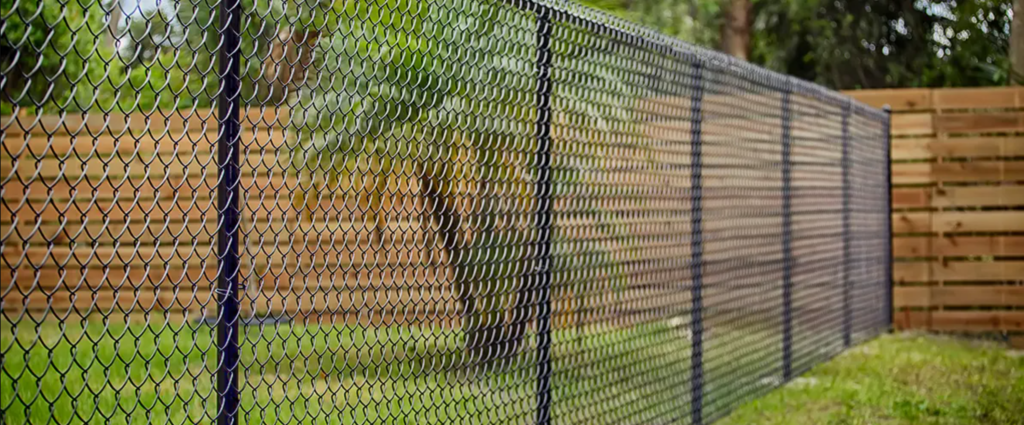 Chain link fence installation