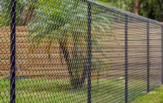 Chain link fence installation